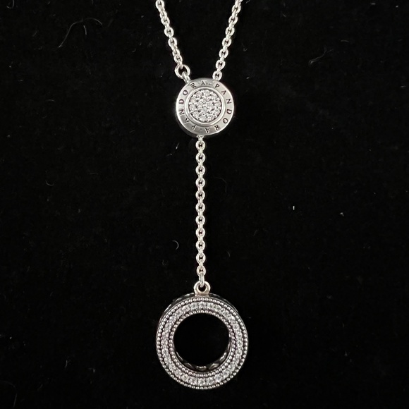 Brand new in box Pandora Signature Pave Necklace - Picture 6 of 9